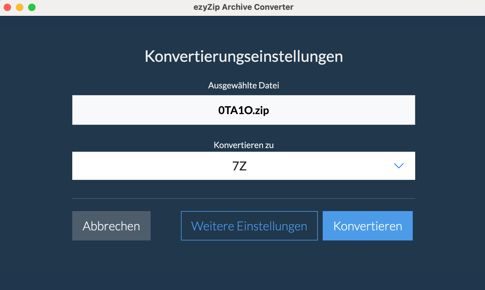 ezyZip Archiv Converter