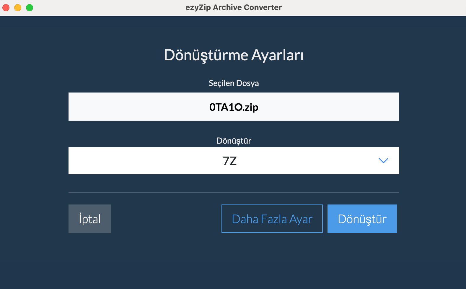 ezyZip Arşiv Dönüştürücü